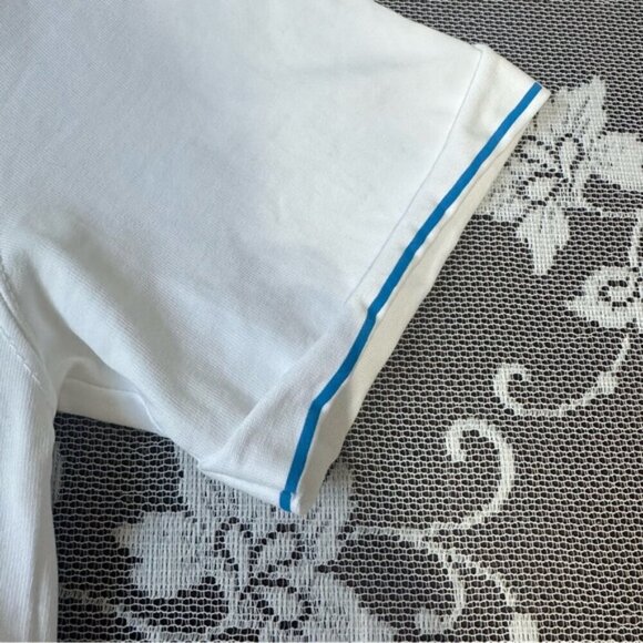 Burberry White Cotton T-Shirt Sz Medium - Picture 8 of 15